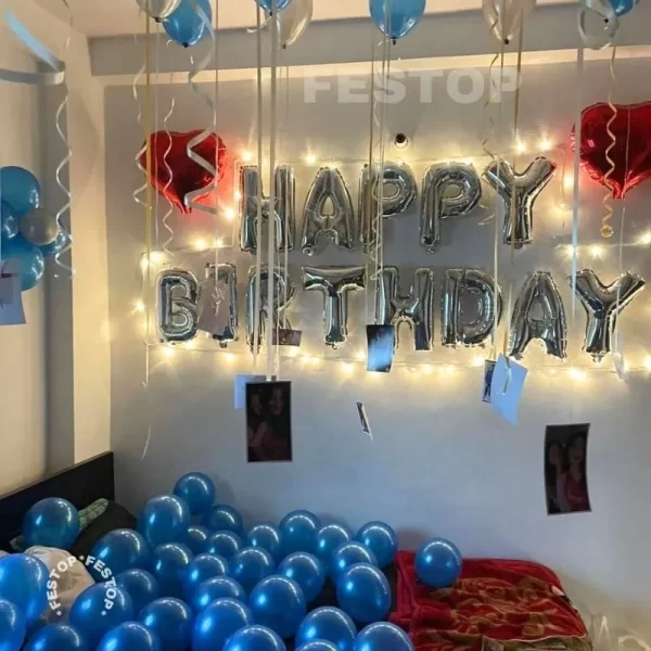 Birthday Room Decoration with Photos