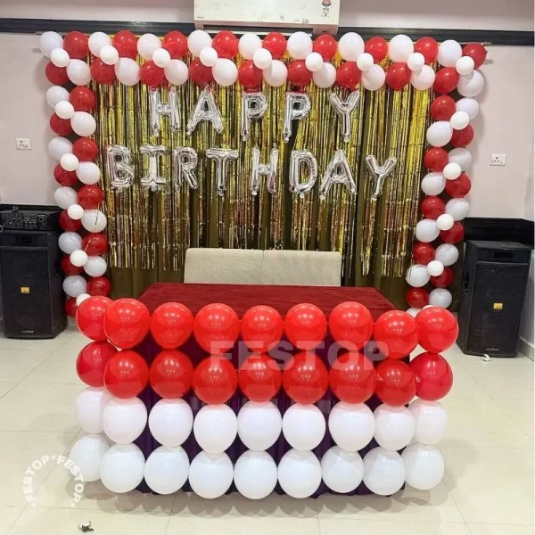 Red Stage Birthday Decoration