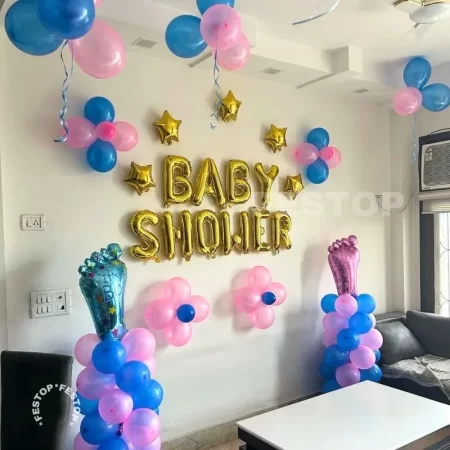 Simple Wall Baby Shower Decor (1)